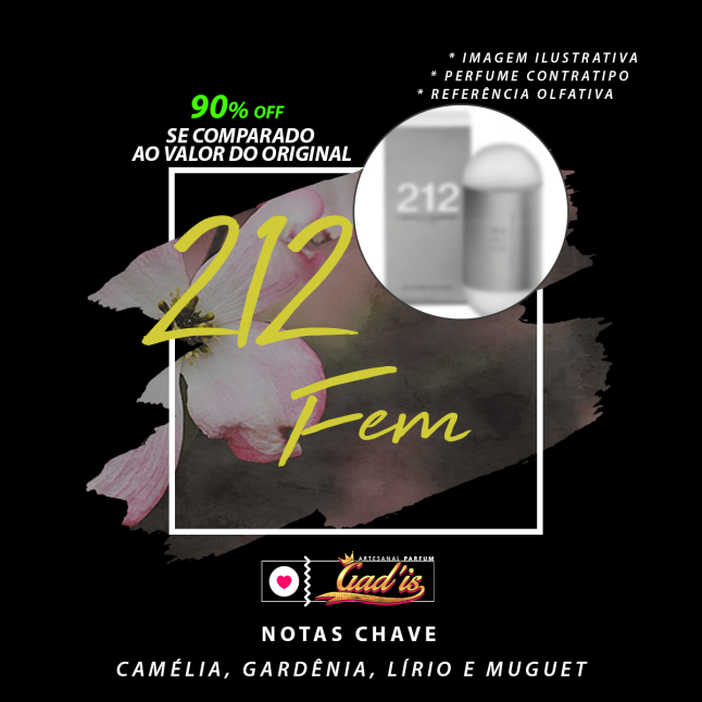 Perfume Similar Gadis 135 Inspirado em 212 Feminino Contratipo